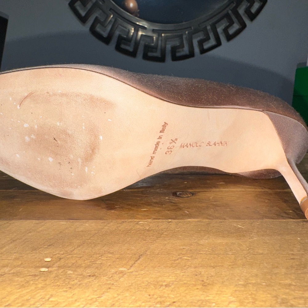 Manolo Blahnik Hangisi Heels with Crystal Embellishments - Picture 4 of 7